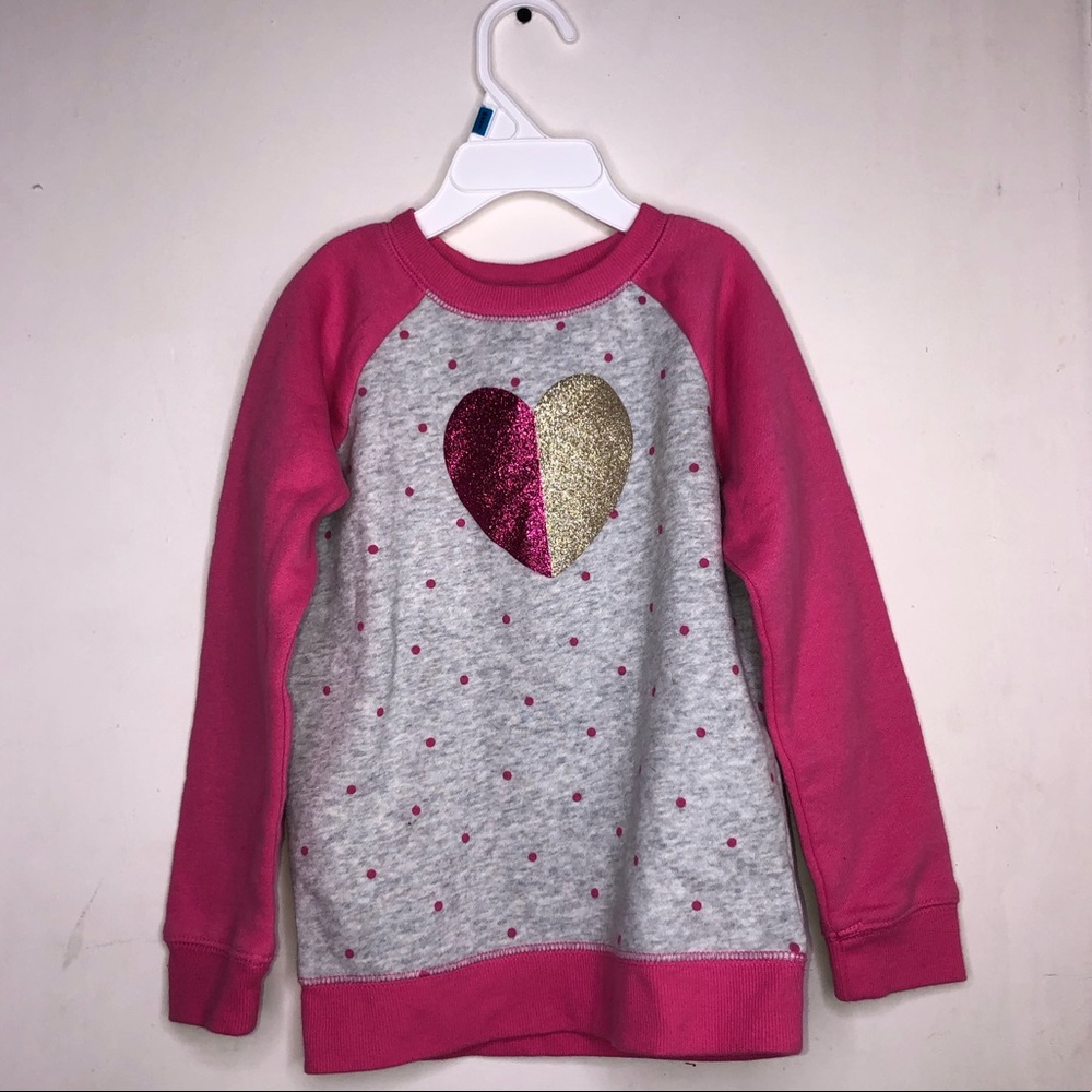 Jumping Beans polka dot heart sweatshirt